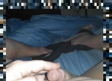 mastubasi, amatir, cumshot-keluarnya-sperma, sudut-pandang, sperma, seorang-diri, penis