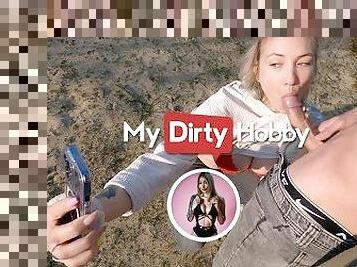 MyDirtyHobby - Blonde wife fucked outdoors