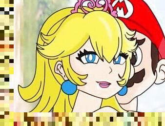 Mario and the princess peach - cutecartoon