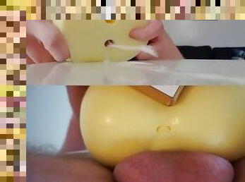 Breeding a Fluttershy cartoon fleshlight, MASSIVE CUMSHOT (Multi-angle)