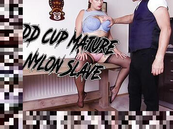 DD cup mature nylon slave starring Lady Lyne