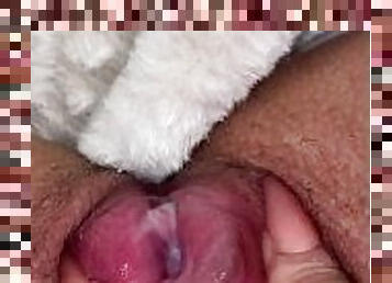 My pulsating pussy cums in public restroom