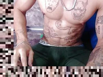 mastubasi, amatir, homo, handjob-seks-dengan-tangan-wanita-pada-penis-laki-laki, webcam, seorang-diri, putih, tato