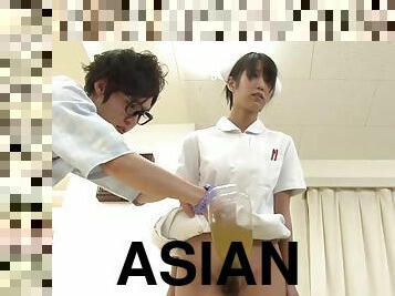 asiatiche, tettone, infermiere, giapponesi, trio, brunette