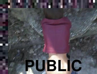 Dirty public lady smashed by big dick in wet pussy hole