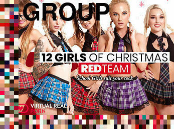 12 Girls of Christmas: Red Team - VirtualRealPorn