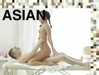 Asian teen fucks the masseuse - Myranda