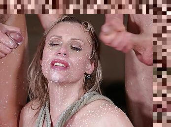 BDSM Wax Party DP Ruins Blonde MILF Brittany Bardot GP2373 - PornWorld