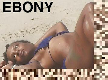 Beach ebony coquette hot solo outdoor