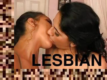 Sexy lesbian tongue suck