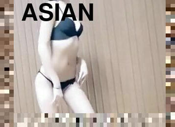 asia, jenis-pornografi-milf, dansa, seorang-diri