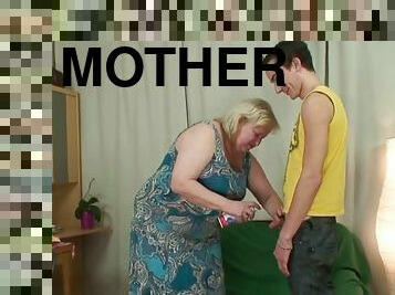 Very old mother inlaw pleases an young guy