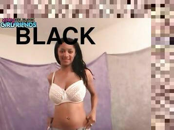 Young black girl has beautiful big titties