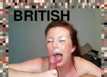 British GF Swallowing Sperm POV video