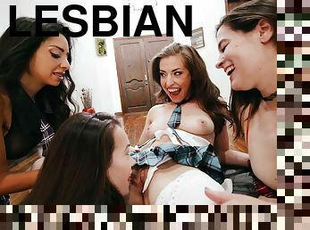 payudara-besar, tua, pesta, lesbian-lesbian, mainan, seks-grup, 18-tahun, normal, lebih-tua, berpayudara-besar
