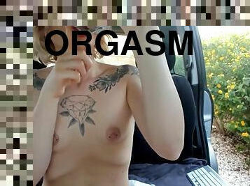 Hot blonde masturbating in the car - FULL VIDEO