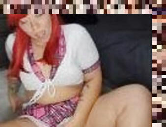 Babygirl Masturbates Dressed As A School Girl