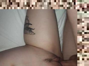 Fucking a hot tattooed Goth girl in a hotel