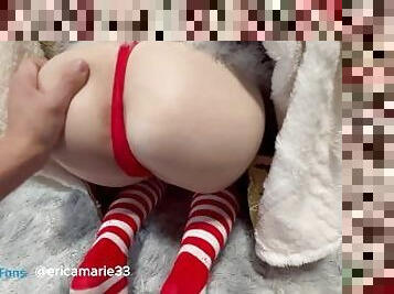 Sexy Girl Wants a Huge Cock on Christmas Day