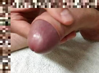 Jerk off Close Up 4K Uncut Big Cock from soft to cumshot