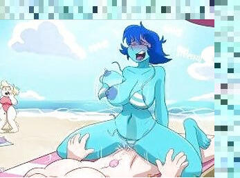 Lapislzuli Monta la Verga De Steven En una Playa Pblica - Steven Universe Hentai