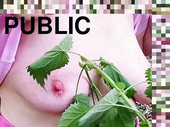 Tits, ass and pussy - nettle - in public