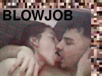 amatir, blowjob-seks-dengan-mengisap-penis, pasangan, berciuman
