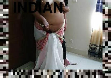 Indian desi sexy aunty when sexually excited, stepson helps her, and cum inside her vagina