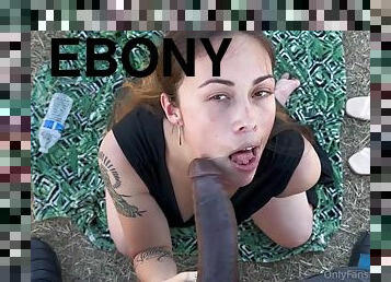 Horny teen gets sucks huge ebony cock