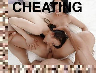 The Cheating Triangle POV Threesome Sex
