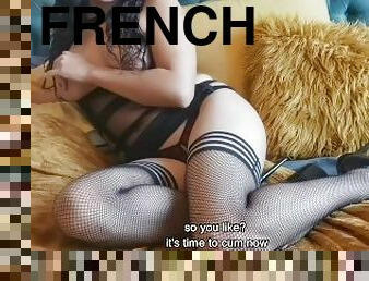 masturbation, française, secousses, sale