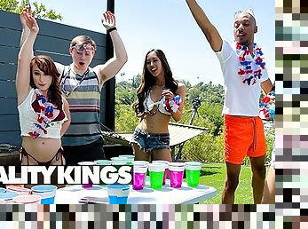 REALITY KINGS - A Game Of Strip Pong Ends Up With A Wild 3some With Alexia Anders & Alice Marie