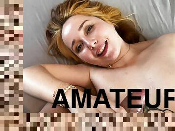 Impressive cam POV sex shows happy blonde craving sperm on face