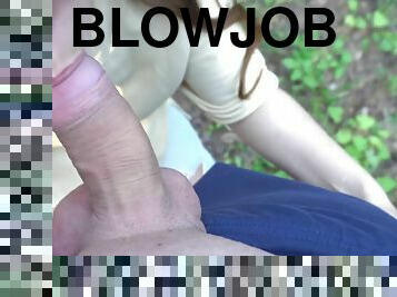 Deep Blowjob In The Woods