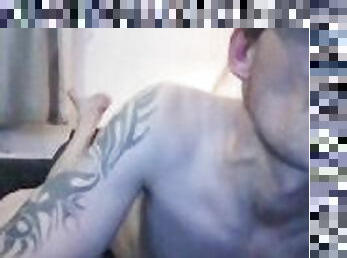 naked and chilling on gay zoom blowing some clouds part 3