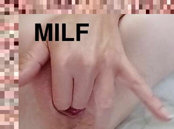 mastubasi, orgasme, vagina-pussy, amatir, jenis-pornografi-milf, sudut-pandang, teransang, seorang-diri, basah, payudara-kecil