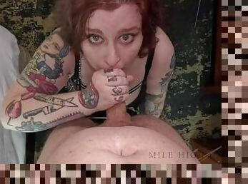 Mile High Casting - POV Big Titty Sloppy Blowjob Deepthroat BJ