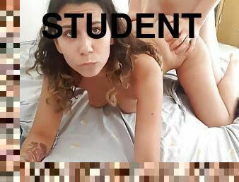 Hot Student Sucks And Rides Cock - Creampie