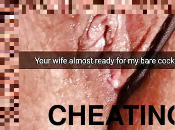 Preparing cheating wife for bareback sex and creampie