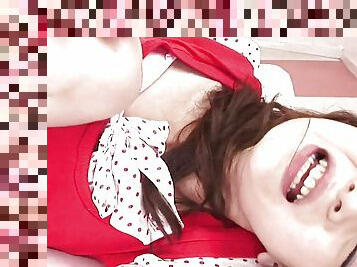 Japanese Anna Watanabe had sex with two men uncensored.