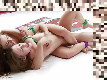 Feather Weight Rookie Meets The Pain Pixie With Alexa Nova And Juliette March