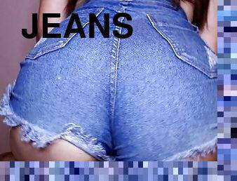 Hot Assjob Lap Dance in Denim Shorts