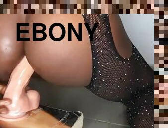 Big Oiled Ass Ebony Anal Dildo Riding Deep penetration! Anal compilation
