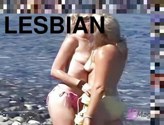 Topless Lesbos Candy Elektra And Her Girlfriend Making Out