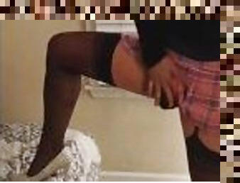 mastubasi, amatir, blowjob-seks-dengan-mengisap-penis, stocking-stockings, pakaian-dalam-wanita, manis, bokong, pacar-cowok, tertangkap