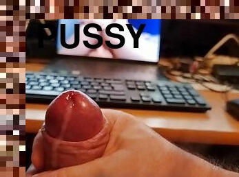 besar-huge, mastubasi, vagina-pussy, cumshot-keluarnya-sperma, sentakkan, sperma, seorang-diri