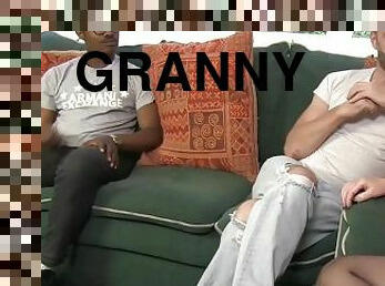 Old granny gets ass fucked