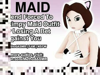 Girlfriend Wears Skimpy Maid Outfit After Losing A Bet Against You  Facesitting  MethodASMR