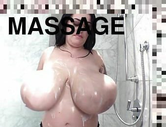 Leanne Crow - Shower Time Huge Tits Massage