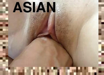 asian, tumbukan, alat-kelamin-wanita, pelajar, alat-mainan, urut, creampie, main-dengan-jari, thai, fetish